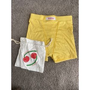 Highrack sublime yellow ribbed high rise booty shorts, size M